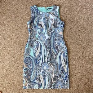 Tommy Hilfiger shades of blue paisley dress